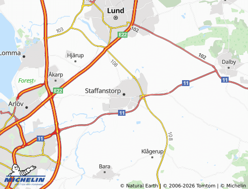Carte MICHELIN Staffanstorp - ViaMichelin