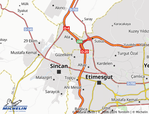 Mapa MICHELIN Güzelkent - ViaMichelin