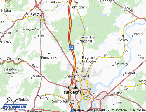 Carte MICHELIN La Loyère - ViaMichelin