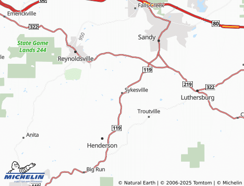 MICHELIN Sykesville map - ViaMichelin
