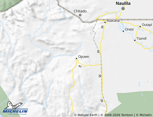 MICHELIN Kunene map - ViaMichelin