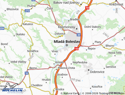 MICHELIN Čejetičky map - ViaMichelin