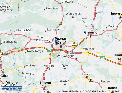 Carte MICHELIN Grande Pologne - ViaMichelin