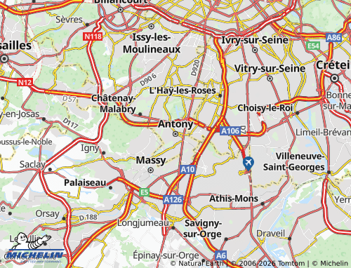 Carte MICHELIN Antony - ViaMichelin