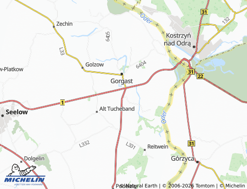 MICHELIN Manschnow map - ViaMichelin