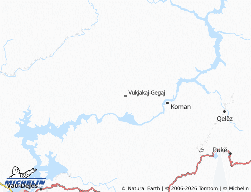 Kaart MICHELIN Vukjakaj-Gegaj - ViaMichelin
