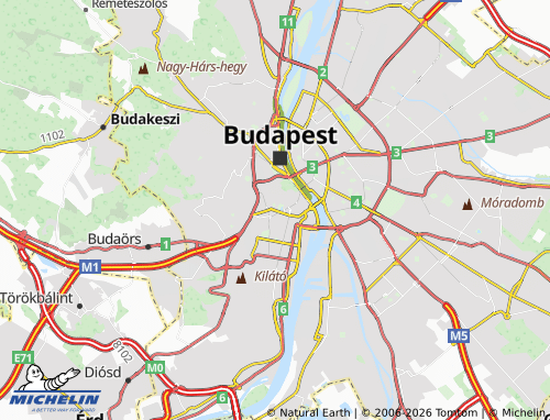 MICHELIN 11. Kerület map - ViaMichelin