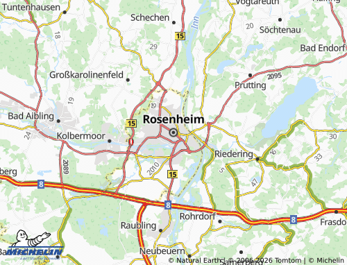 Mappa MICHELIN Rosenheim - ViaMichelin