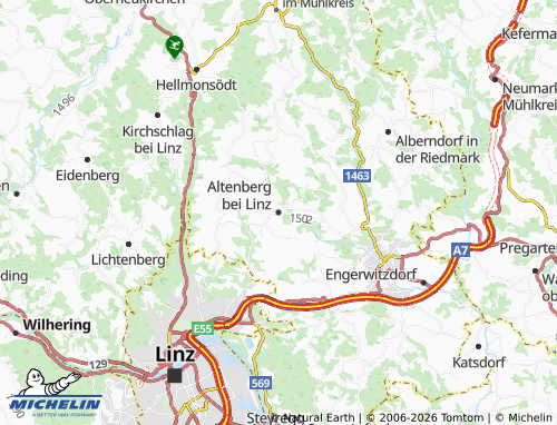 MICHELIN Altenberg bei Linz map - ViaMichelin