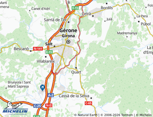 Carte MICHELIN Palol d'Onyar - ViaMichelin