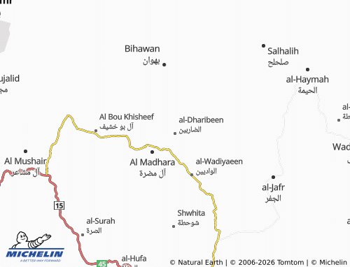 MICHELIN-Landkarte al-Dharibeen - ViaMichelin