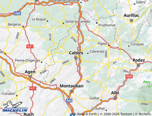 Mappa MICHELIN Lot - ViaMichelin