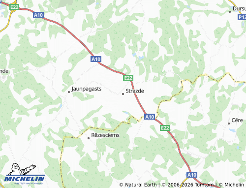 Mapa MICHELIN Strazdes pagasts - ViaMichelin