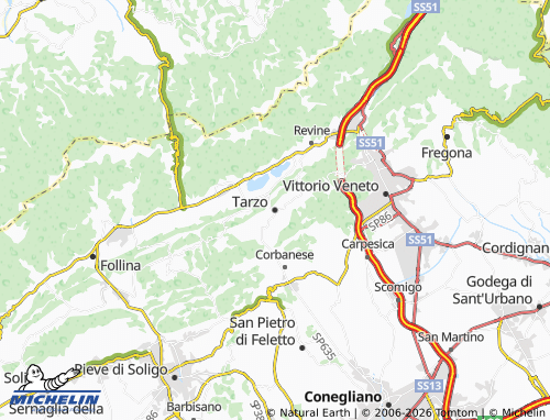 Mapa MICHELIN Tarzo - ViaMichelin
