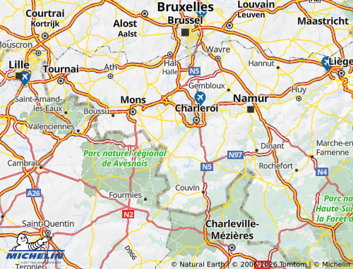 Mappa MICHELIN Thuin - ViaMichelin