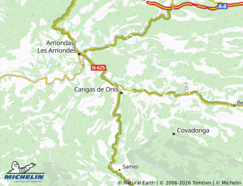 MICHELIN-Landkarte Cangas de Onís - ViaMichelin