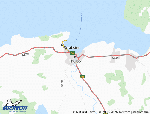 Carte MICHELIN Thurso - ViaMichelin