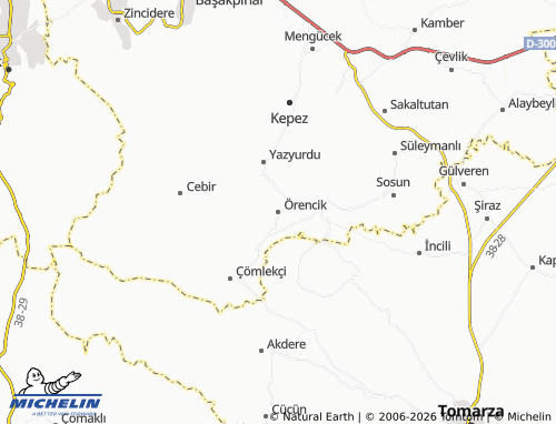 MICHELIN Örencik map - ViaMichelin