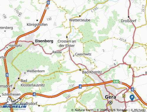 MICHELIN Caaschwitz map - ViaMichelin