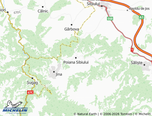 Mappa MICHELIN Poiana Sibiului - ViaMichelin