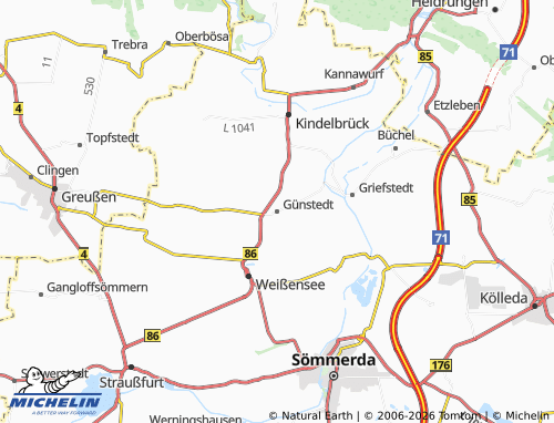 Mappa MICHELIN Günstedt - ViaMichelin