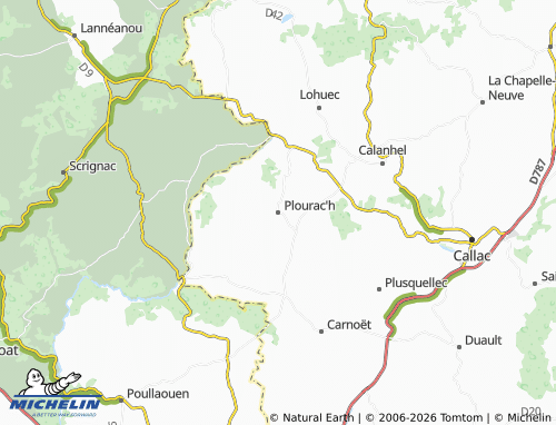 MICHELIN Plourac'h map - ViaMichelin