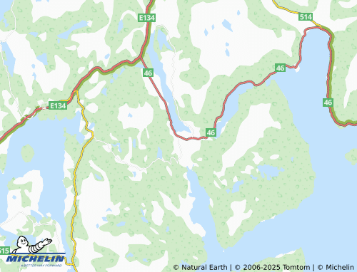 MICHELIN Nedre Vats map - ViaMichelin