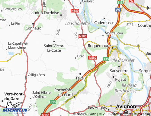 MICHELIN Lirac map - ViaMichelin