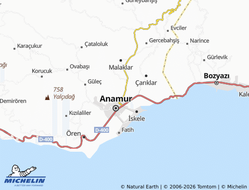Mappa MICHELIN Çeltikçi - ViaMichelin