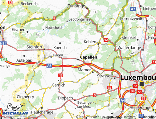 MICHELIN-Landkarte Capellen - ViaMichelin