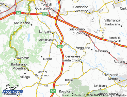MICHELIN Ghizzole map - ViaMichelin