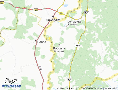 Carte MICHELIN Bogdany - ViaMichelin
