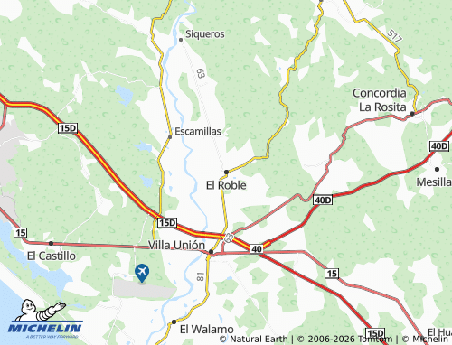 MICHELIN El Roble map - ViaMichelin