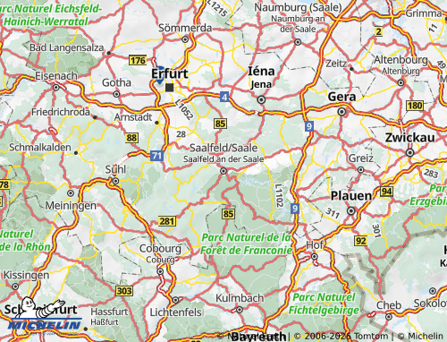 MICHELIN Saalfeld-Rudolstadt map - ViaMichelin