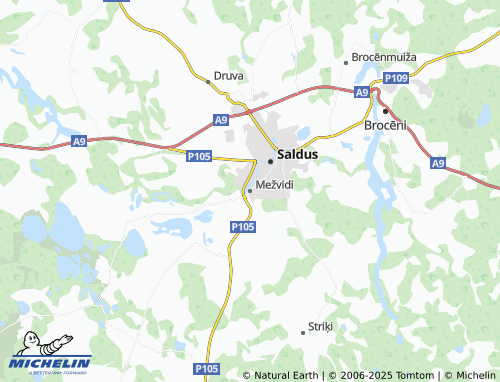 MICHELIN Mežvidi map - ViaMichelin