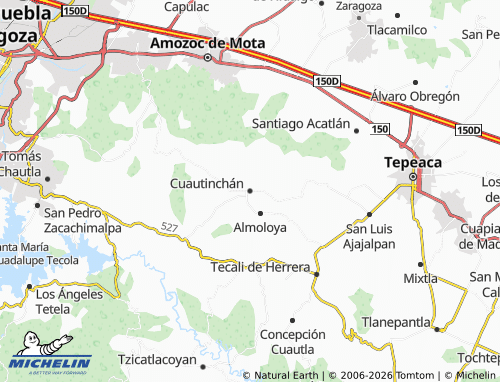 MICHELIN Cuautinchán map - ViaMichelin