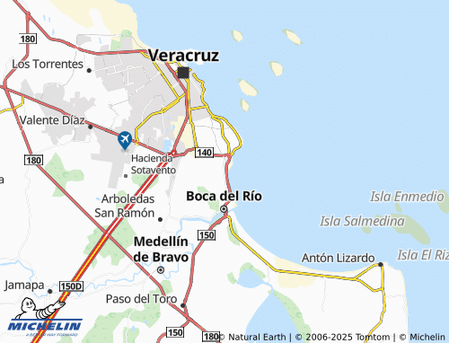 MICHELIN Prolongación Jardines de Mocambo map - ViaMichelin