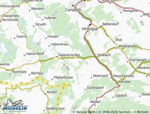 MICHELIN Bisel map - ViaMichelin
