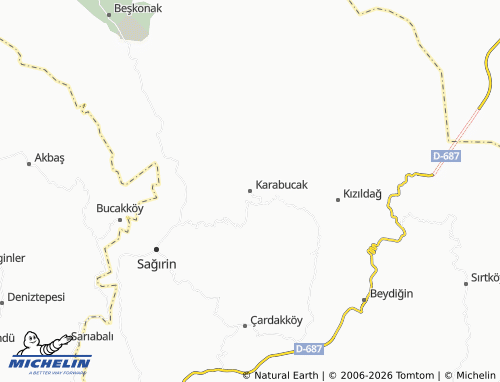 MICHELIN Karabucak map - ViaMichelin