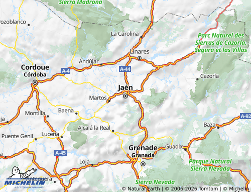 MICHELIN Jaen map - ViaMichelin