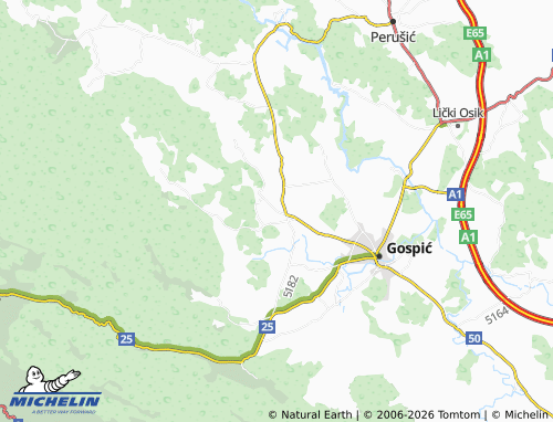 Mapa MICHELIN Smiljan - ViaMichelin