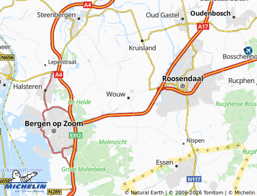 MICHELIN Wouw map - ViaMichelin