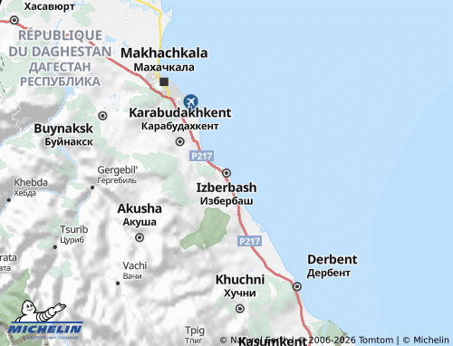 Carte MICHELIN Izberbash - ViaMichelin