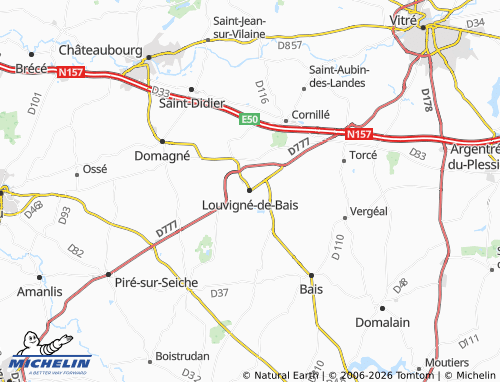 Mappa MICHELIN Louvigné-de-Bais - ViaMichelin