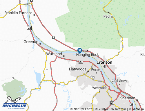 Carte MICHELIN Worthington - ViaMichelin