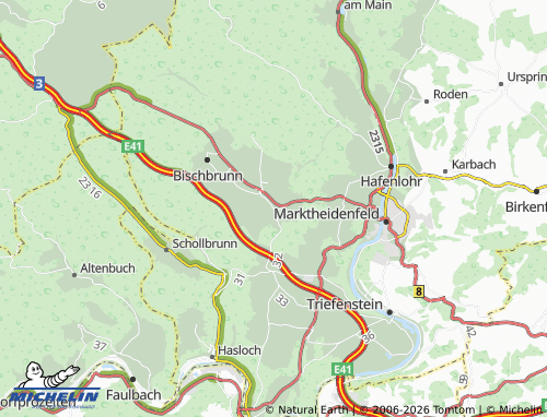 MICHELIN Esselbach map - ViaMichelin