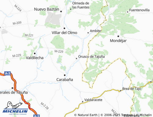MICHELIN Orusco de Tajuña map - ViaMichelin