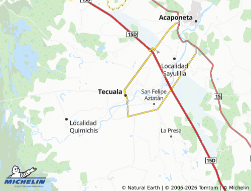 MICHELIN Tecuala map - ViaMichelin