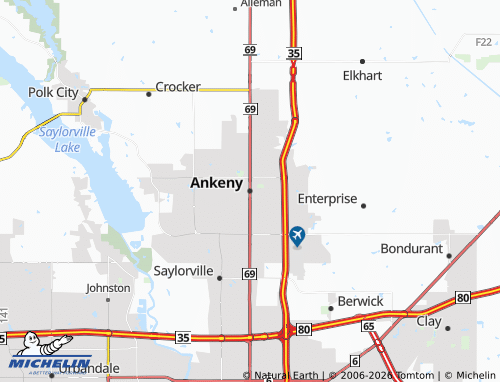 Mapa MICHELIN Ankeny - ViaMichelin