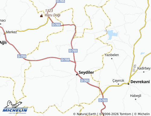 MICHELIN Merkez OSB map - ViaMichelin